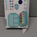 Bento Box Adult Lunch Box, Lunch Containers for Kids Girls Boys with 4 Compartments, Lunchable Food Container with Utensils, Sauce Jar, Muffin Liners, 40 Oz/5 Cup,. only bento box. Blue navy