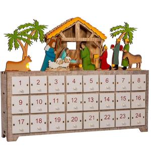 10.4-Inch Battery-Operated Light Up LED Nativity Advent Calendar