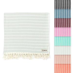 Sand Cloud Turkish Beach Towel - Sand Proof - 100% Certified Organic Turkish Towel - Quick Dry Towel for Beach, Picnic, Blanket or Bath Towel - As Seen on Shark Tank - Gocek (Sage Green)