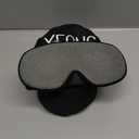 YFONG Travel Pillow for Long Flight Airplanes, Head Strap Combo with 3D Contoured Eye Mask for Sleep, Neck Pillow for Car Trip Essential, 360 Support Memory Foam Headrest, Prevent Head Bobbing, Grey