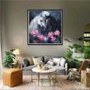 VAIIEYO 5D DIY Horse Diamond Art Kits for Adults, Diamond Painting Animal, Diamond Painting Kit Full Drill Round Rhinestone Craft Canvas for Home Wall Decor Gift 14x14 inch/35x35 cm