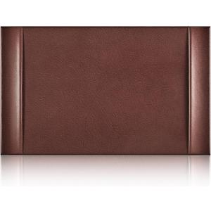 30 x 18 Inch Leather Desk Pad Protector with Side Rails, Executive Office Desk Mat for Home Workspace, Writing Surface, Mouse & Keyboard Pad, Elegant Gift for Men Dad Husband (Brown)
