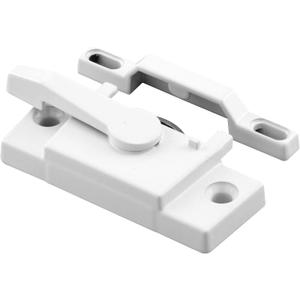 Prime-Line F 2744 Sash Lock, Single Unit, White  Diecast Construction, White Powder Coat w/ Enamel Finish, Designed for both Single & Double Hung Windows (Single Pack)