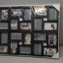 J.M.Deco Collage Picture Frames for Wall 24 Slots, Large Photo Frame Gallery Puzzle Collage Wall Hanging for 4x6 Photo, Reunion Friends Family Memory - Black