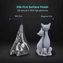 FLASHFORGE 3D Printer Filament, Silk Filament 1.75mm, 1KG Spool (2.2lbs), Dimensional Accuracy +/- 0.02mm for FDM 3D Printers, Silk Texture & Ultra-High Glossiness (Metal Grey)