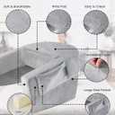 Weighted Idea Lap Desk Pillow with Arm Rest  Extra Large Memory Foam Support for Reading, Gaming, Working & Sitting in Bed, Couch or Floor  Laptop Cushion with Removable Washable Cover (Ashen)