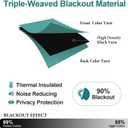 ChrisDowa Blackout Curtains 108 Inches Long for Living Room, Grommet Thermal Insulated Room Darkening Curtains for Bedroom (1 Panel Set, Teal, 52W x 108L)
