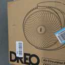 DREO Fan for Bedroom, Table Air Circulator for Whole Room, 11 Inch, 60ft Strong Airflow, 120 adjustable tilt, 20db Low Noise, Quiet, 3 Speeds, 2025 New Desk Fan for Office, Kitchen, Home