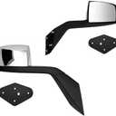 Aostirmotor Chrome Hood Mirrors Fit for 2000-2015 VOLVO VNL Truck Pair Hood Side Mirrors Assembly replacement for Volvo VNL Left Driver and Right Passenger Side (Chrome).1 Piece