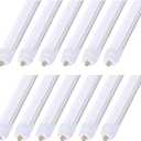 8ft LED Bulbs,12 Pack 96" 45W FA8 Single Pin LED Tube Lights 5400LM, 6000k, Milky Cover, F96T12 Bulb Fluorescent Replacement, Ballast Bypass