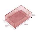 3 x Transparent Cigarette Case for King Size 85mm, Holds 20 Cigarettes,Stylish with Gold Powder Design(Red)