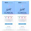 Secret Clinical Strength Antiperspirant Deodorant for Women, 100hr Sweat & Odor Protection, 3X Stress Protection with Hyaluronic Acid, PH Balanced, Soft Solid, Light & Fresh Scent, 2.6 oz (Pack of 2)
