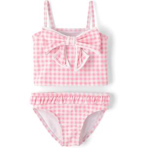 Gymboree Girls' and Toddler 2-piece Bikini Swimset (Pink, 8)