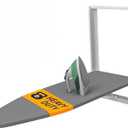 Xabitat Wall Mounted Ironing Board, 36.2" X 12.2" Compact Mount Fold Down Iron Board for Small Spaces, Space Saving with Cotton Fabric Cover, White and Grey (Gray)