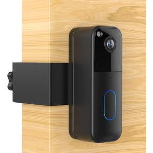 Blink Doorbell Camera Mount, HomeMount Anti-Theft Blink Doorbell Mount No Drill, Easy Installed Blink Video Doorbell Door Mount Bracket, Not Damage Your Door, Fit for Blink Doorbell Camera 1st/2nd (Black)