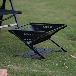 BLACKDOG Portable Fire Pit for Camping, Outdoor Foldable Firepit Grill