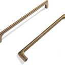 Goo-Ki Antique Brass Cabinet Pulls with 6.3''(160mm) Hole Centers, Retro Style Zinc Alloy Cabinet Handles for Dresser,Wardrobe,Cupboard- 2 Pack