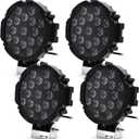ANTOM 7" 51W Led Tractor Work Lights, 12V Round Off-Road Driving Flood Lights for Tractor, Trailer Cargo, Jeep Wrangler, Tow Truck
