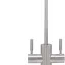 Two Way Drinking Faucet with Two Handles, Water Purifier RO Faucet, Stainless Steel Direct Drinking Kitchen tap for Filters, Sparkling, Cold Water (nickel color)