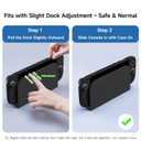 JEMDO Textured Grip Protective Case Compatible with Nintendo Switch 2 (2025) Only  Black Matte Shockproof TPU Shell with Anti-Slip Handles, Ergonomic & Comfort Slim Back Cover