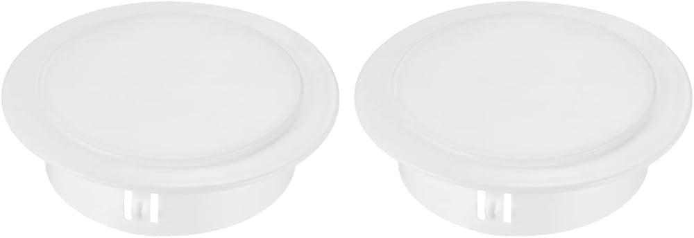 100mm OD Hole Plugs, 2 Pack Round Snap in Type Locking Hole Tube Post Pipe Insert End Cap for Pipeline Protection, White