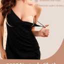 Sticky Bra Push Up Cloth Padded Add Cup Adhesive Bras Strapless Reusable Invisible for Women Backless Dress (D, Nude)