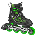 Roller Derby ION 7.2 Boy's Adjustable Inline Skate, Size: 2-5 Youth, Black/Green