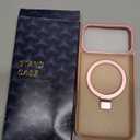 Magnetic for iPhone 17 Pro Max Case with Ring Stand, [10 FT Drop Protection] [Velvety Touch] Slim Translucent Matte Back Shockproof Phone Case for iPhone 17 Pro Max 6.9'', Pink