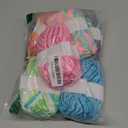 WILLBOND 6 Pieces 50g Crochet Yarn Multi-Colored Acrylic Cotton Blend Knitting Hand Knitting Weaving Yarn