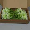 120 Pcs Baby Breath Artificial Flowers Bulk, Fake White Baby Breath Flowers for Wedding Bouquet Home Party Decor, 11.8 Inch (Green and White)