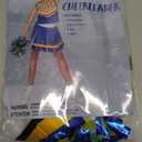 Spooktacular Creations Girl Cheerleader Costume, Halloween Cute Cheer Uniform Outfit with Accessories for Dress Up Parties (L)