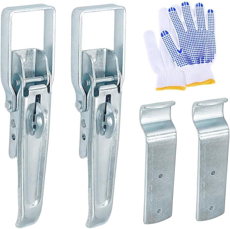Trailer Gate Latch Handle Parts, 2 Pcs Utility RV Trailer Lift Gate Latches - for RV Camper Caravan Replacement Accessories