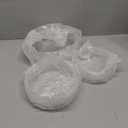 Red Co. Set of 3 Sizes (10", 8", 7") Acrylic Round Cylinder Display Nesting Riser Stands with Hollow Bottoms, Glossy White