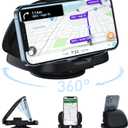 JOYEKY Cell Phone Holder for Car, Vertical Horizontal Car Phone Mount with 360 Rotate Dashboard Cradle Compatible iPhone Samsung Galaxy Android Smartphones, GPS Devices (Black)