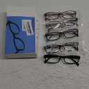 Kerecsen Reading Glasses 5 Pairs Fashion Ladies Readers Spring Hinge with Pattern Print Eyeglasses for Women (Mix Color -4, 2.50)
