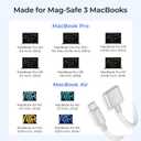 Basesailor USB C to Magnetic 3 Charger Cable 10FT/3M,140W Type C Mag Safe 3 Charging Cord for MacBook Air (13" 15" 2026,2025,2024,2023,2022),Pro (16" 14" M5,M4,M3,M2 Pro/Max 2023,M1 Pro/Max 2021)