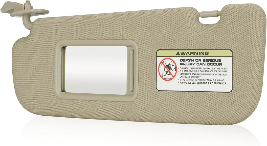 Beige Driver Left Side Sun Visor Replacement Compatible with 2011 2012 2013 2014 2015 Hyundai Elantra Replace 852103X000TX