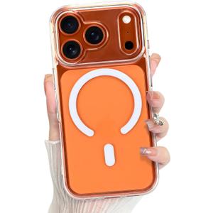 Bonoma for iPhone 17 Pro Case, Crystal Clear Back, Magnetic Support for MagSafe Shockproof Case, High-Duty Protection for Phone Cover -Cystal