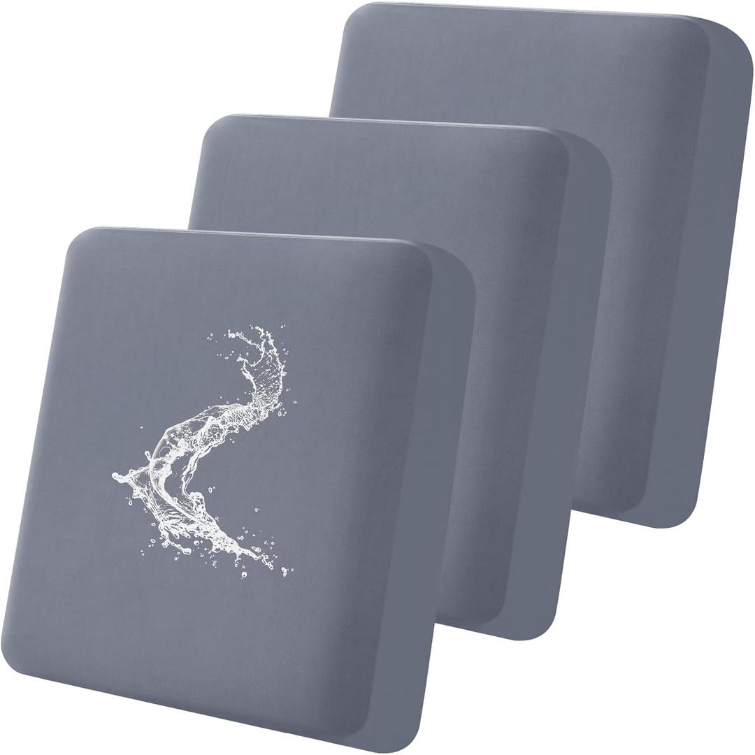 Smiry Waterproof Couch Cushion Covers, Stretch Washable Sofa Cushion Cover, Soft Sofa Slipcover Elastic Non-Slip Furniture Protector for Pets, Kid (3 Pack, Grey)