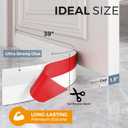 GroTheory 2 Pack Door Draft Stopper, Under Door Sweep for Exterior & Interior Doors, Weather Stripping Door Seal, Garage Window Blocker Noise Cold Air Insulation, Draft Guard White 2" W x 39" L