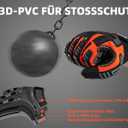 ANDANDA Work Gloves Men Heavy Duty, Anti Impact Work Gloves TPR Anti-Vibration Non-Slip, Touchscreen CapableMechanics Gloves (Large, Black&red)