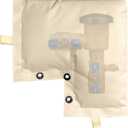 Backflow Preventer Cover Insulated Pouch,Pressure Vacuum Breaker Cover,Winter Water Well PumpSprinkler Valve Insulation,Withstand harsh weatherheavy snow and intense sun (White, 13" x 12")