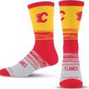 For Bare Feet NHL mens Elevate Crew Sock (Large, Team Color)
