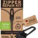 Zlideon Zipper Repair Kit for Plastic Zippers - 1pcs, Black (L/5) | Instant Zipper Pull Replacement Slider for Kids Clothing, Sportswear, Duvet Covers, Backpacks | Easy to Install | Made in Germany
