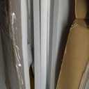 ChooChoo Corner Storage Cabinet, Small Corner Cabinet with Barn Door Design and Adjustable Shelf, Home Space Saver for Living Room, Bathroom, Kitchen, Bedroom, White