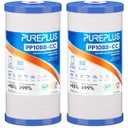 PUREPLUS 5 Micron 10" x 4.5" Whole House Sediment and Carbon Water Filter Replacement Cartridge for GE FXHTC, GXWH40L, GXWH35F, GNWH38S, Culligan RFC-BBSA, WRC25HD, PP10BB-CC, Pentek RFC-BB, 2Pack