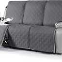 VANSOFY Waterproof Recliner Couch Covers, Sofa Covers 1-Piece Washable Reclining Sofa Cover Non-Slip Furniture Protector with Elastic Straps Pocket for Dogs, Pets(Dark Gray,3 Seater)