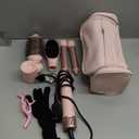 Dual Voltage Hot Air Styler Wrap - 5 in 1 Hair Dryer Brush with Fast Drying Blow Dryer, Styling, Straightening & Volumizing with Travel Bag (100V240V) Gift for Women (Pink)