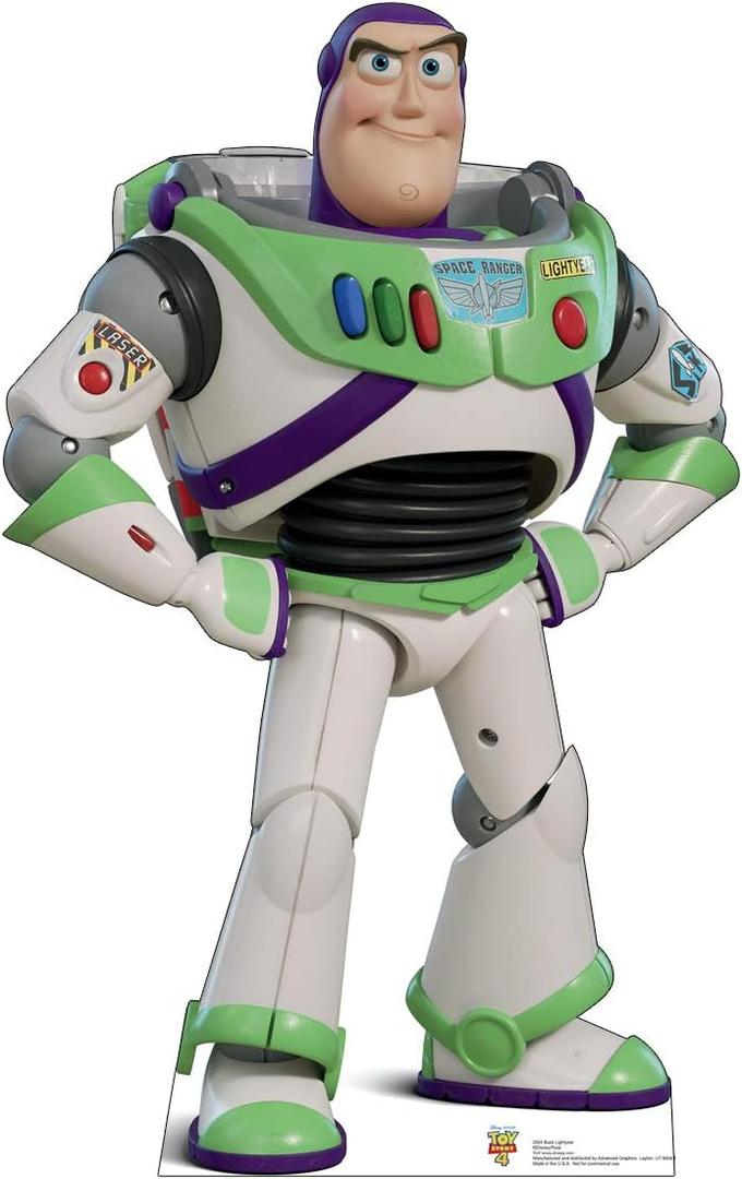Cardboard People Buzz Lightyear Life Size Cardboard Cutout Standup - Disney Pixar Toy Story 4 (2019 Film), One Size
