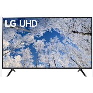 LG 65UQ70 UHD Smart TV.  Screen Size: 65 inches. Resolution: Real 4K UHD. Smart Platform: webOS with ThinQ AI. Features: Includes LG Channels for free IP streaming
